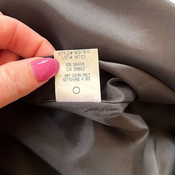 Theory Knit Virgin Wool Blend Charcoal Shift Dress Size 6 - Picture 4 of 9